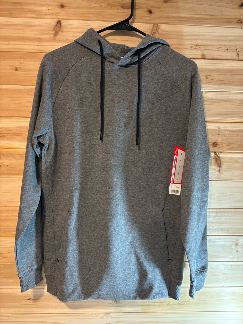 bcg Gray Pullover Tunic Style Hoodie with Drawstring